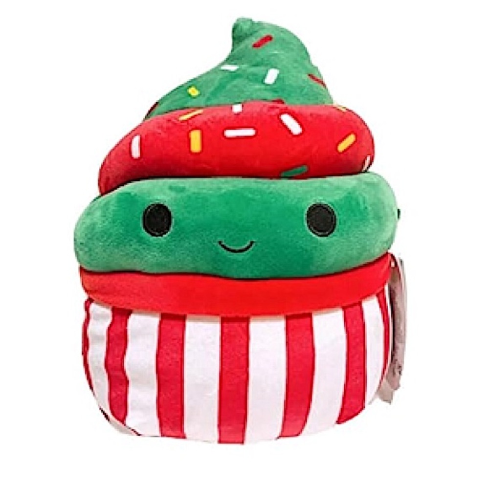 NWOT - Squishmallow “Chantal” Holiday Cupcake